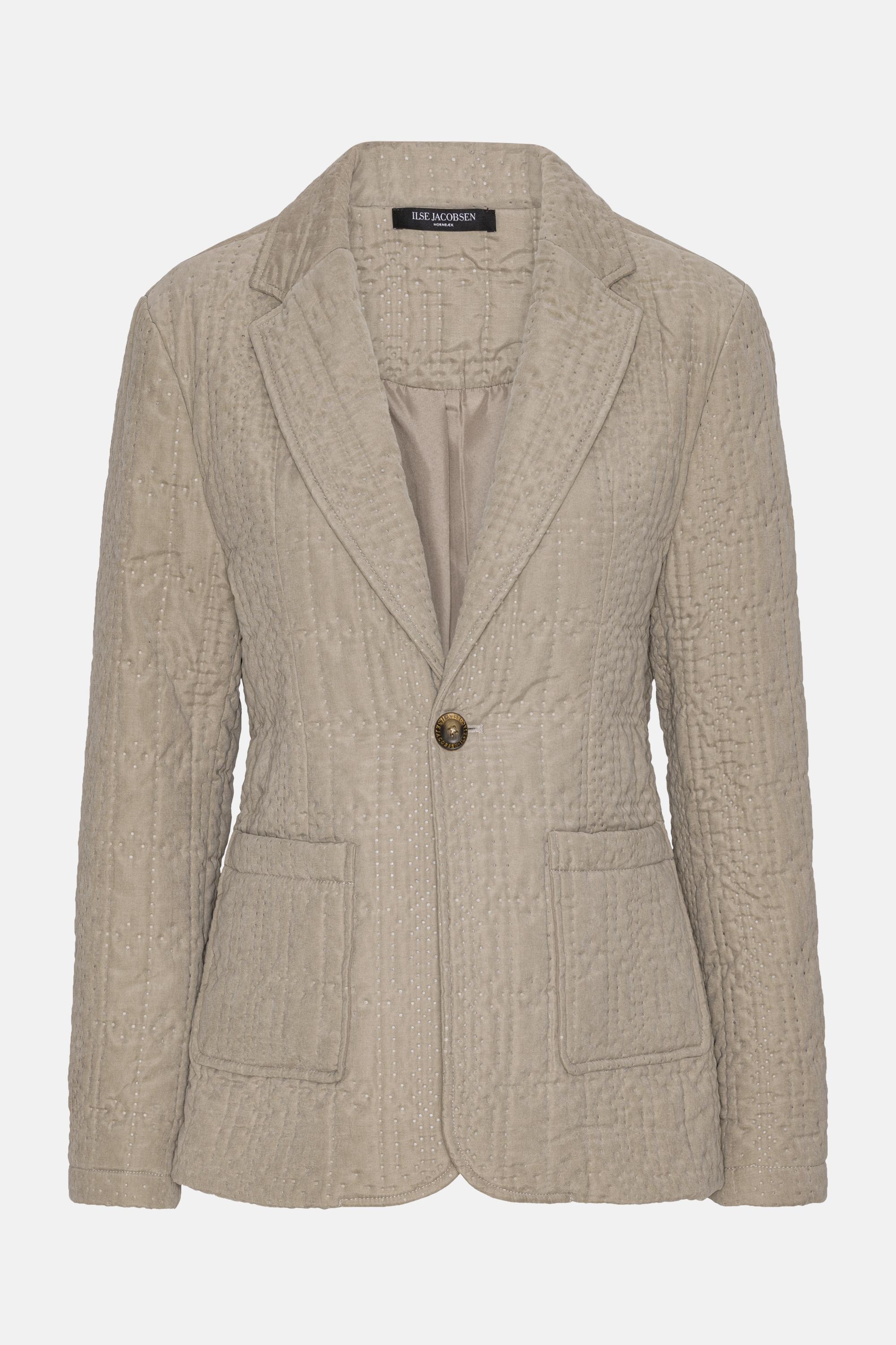 Gesteppter Blazer - Greige